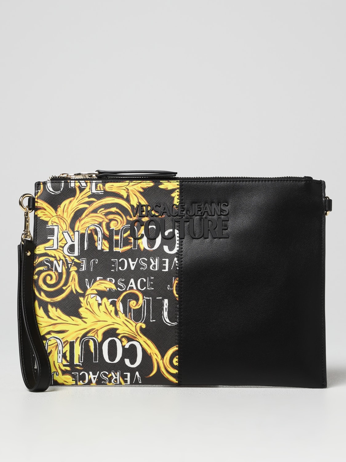 VERSACE JEANS COUTURE クラッチバッグ ブラック高さ20cm