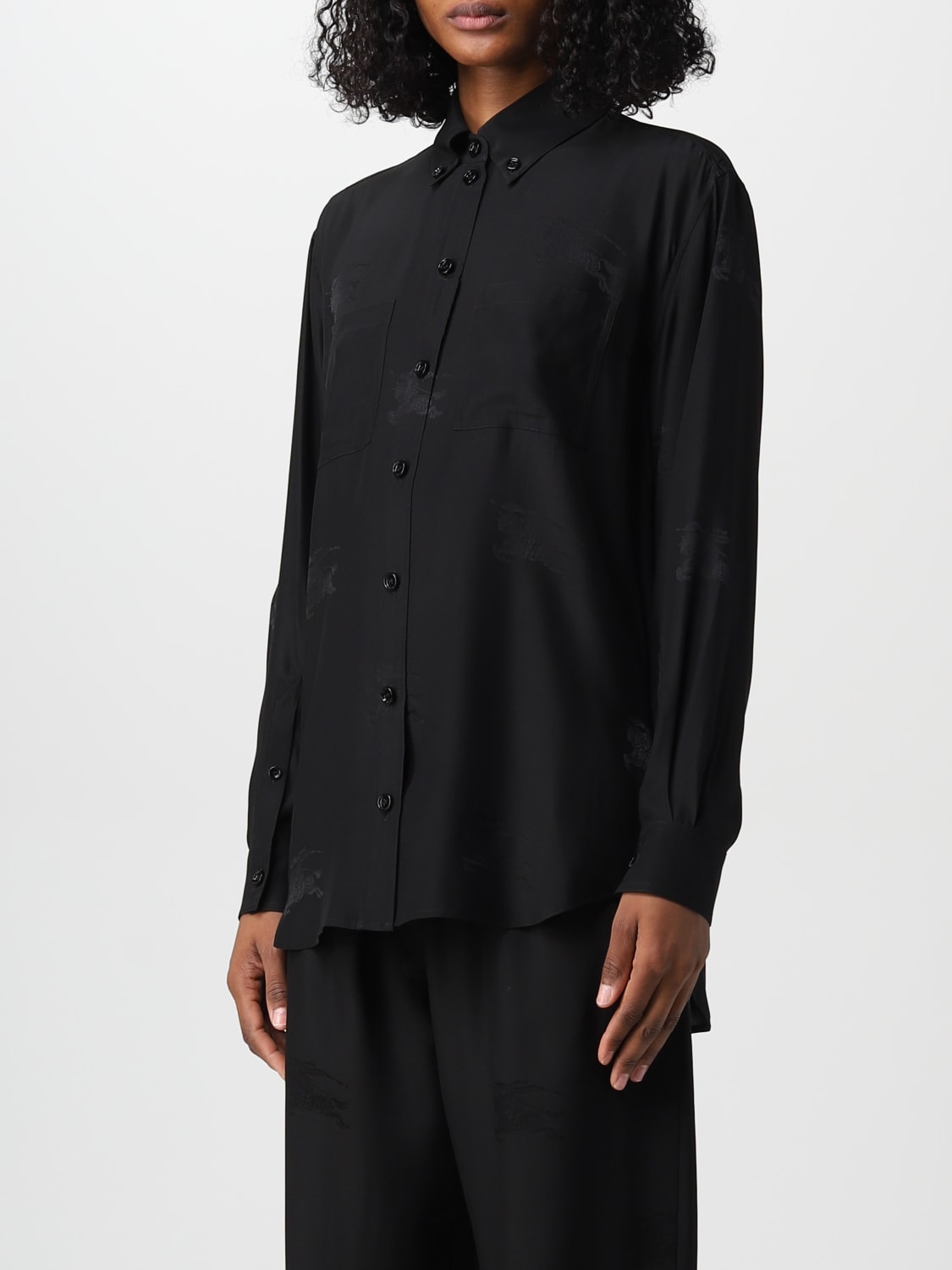 BURBERRY Outlet: silk shirt - Black | BURBERRY shirt 8063001 online at ...