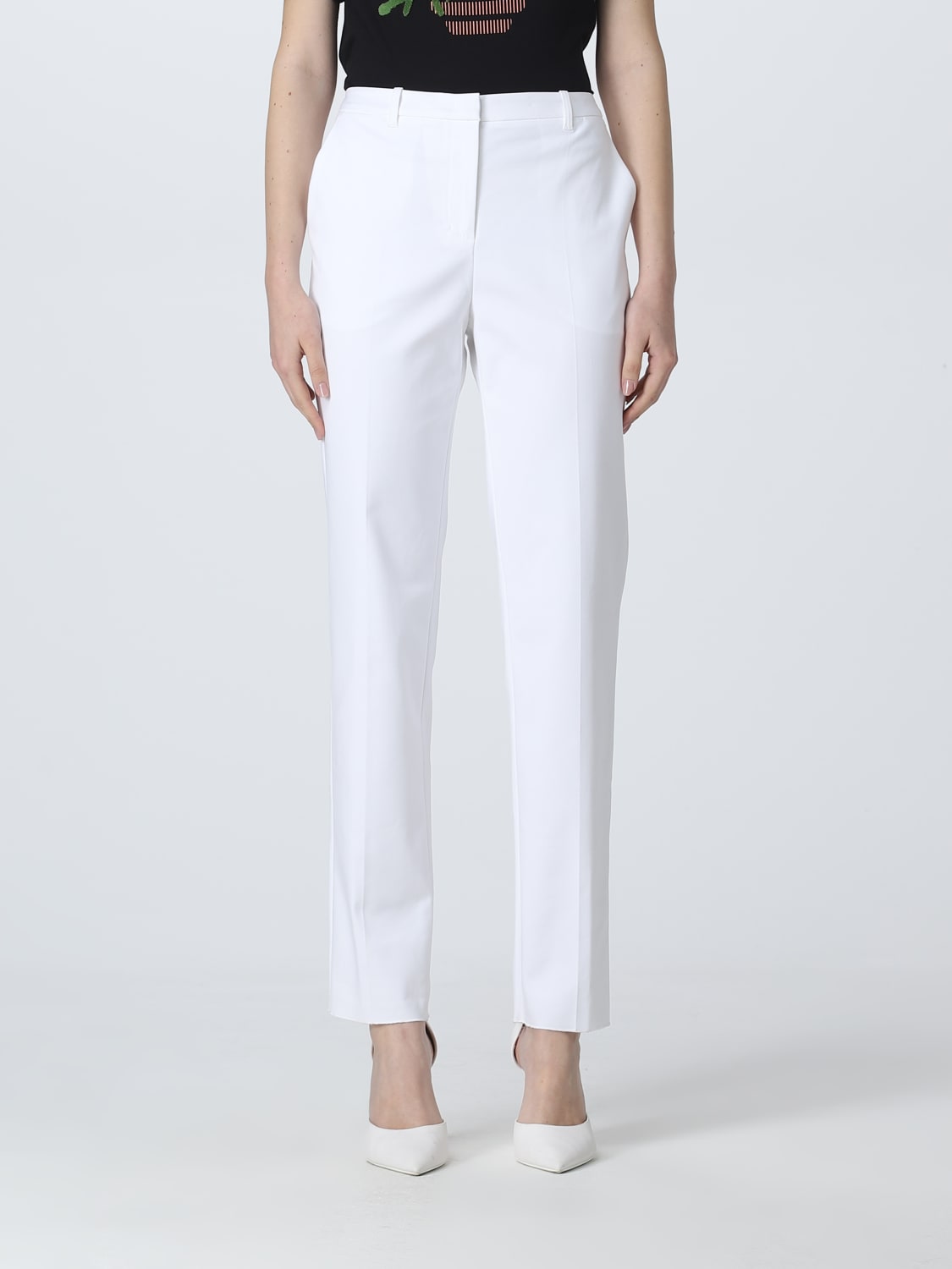 EMPORIO ARMANI: Pants woman - White | EMPORIO ARMANI pants D4NP1ZD9923 ...