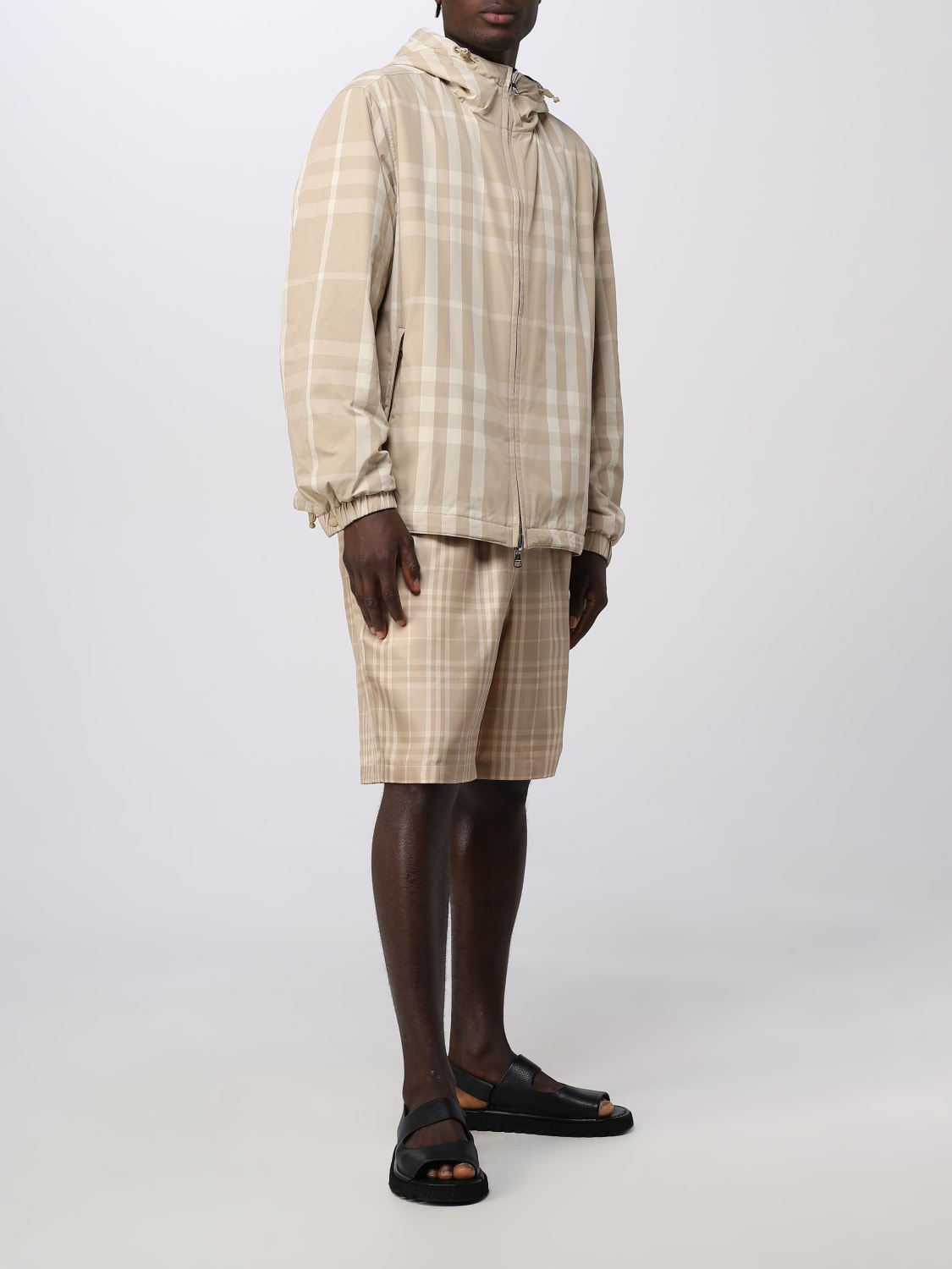 BURBERRY Straight-Leg Checked Silk-Twill Shorts for Men