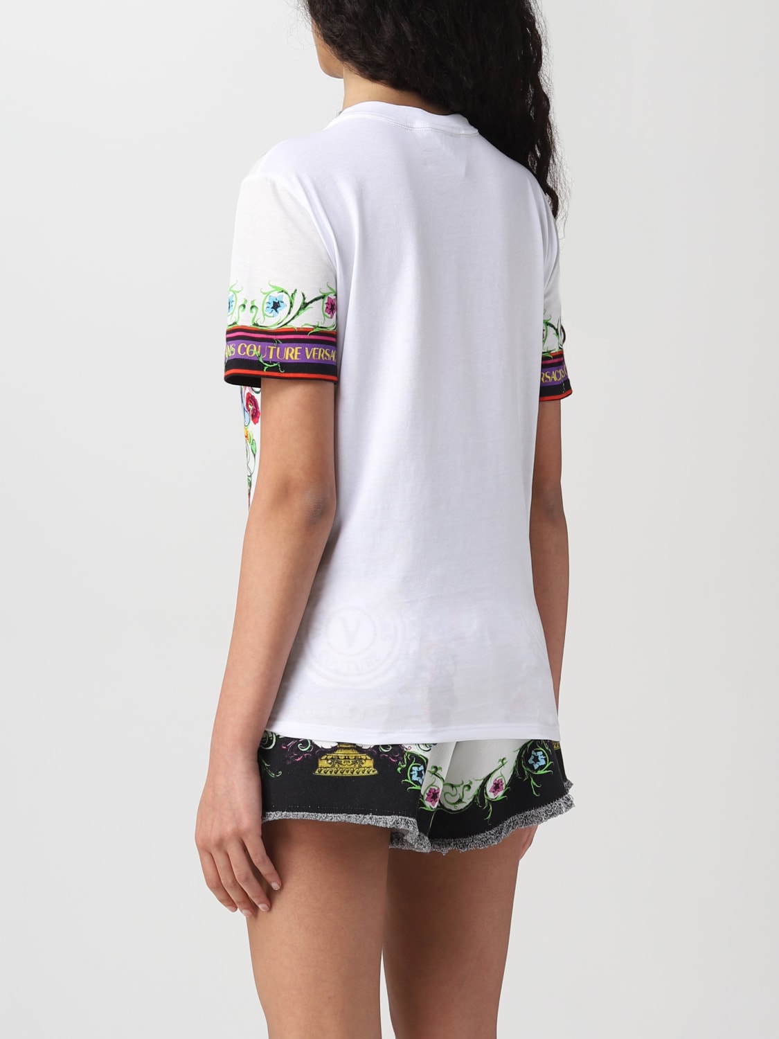 VERSACE JEANS COUTURE Outlet: T-shirt in printed stretch cotton