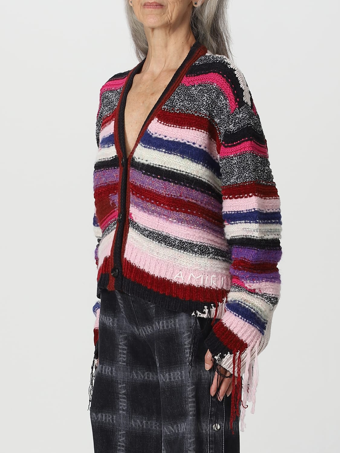 Amiri shop rainbow cardigan