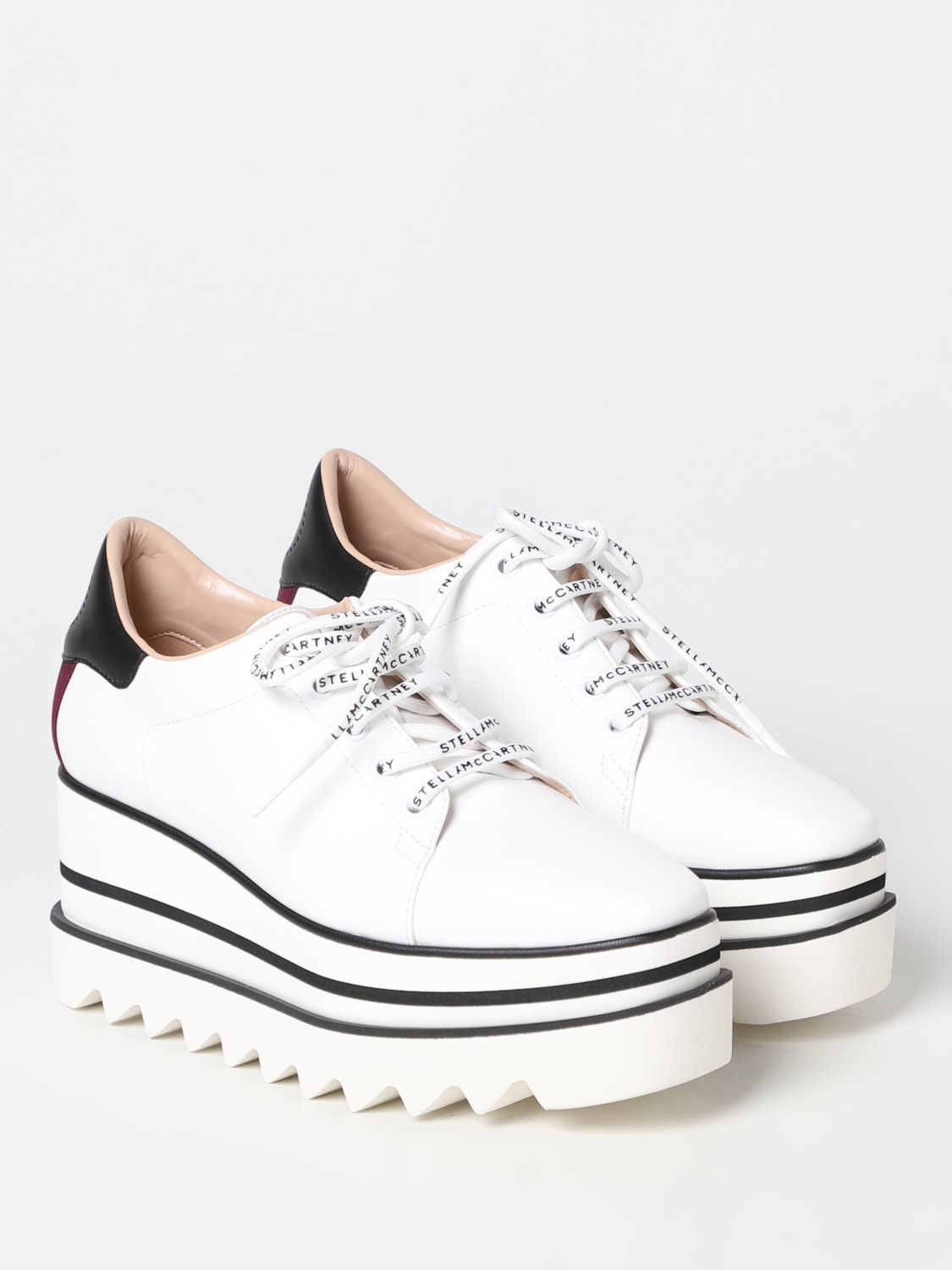 STELLA MCCARTNEY: Elyse lace-up in synthetic leather - White