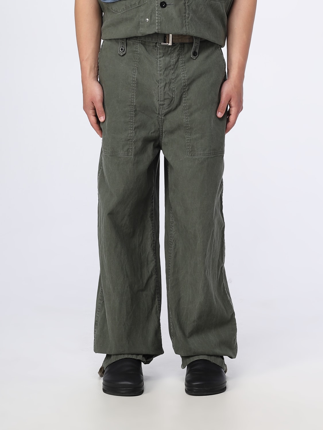 SACAI Outlet: Pants men - Kaki  SACAI pants 03049M online at