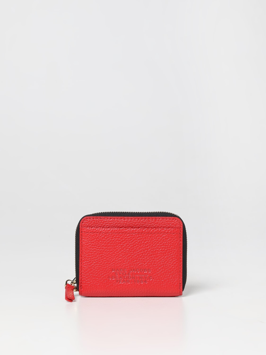 MARC JACOBS: wallet in grained leather - Red | MARC JACOBS wallet