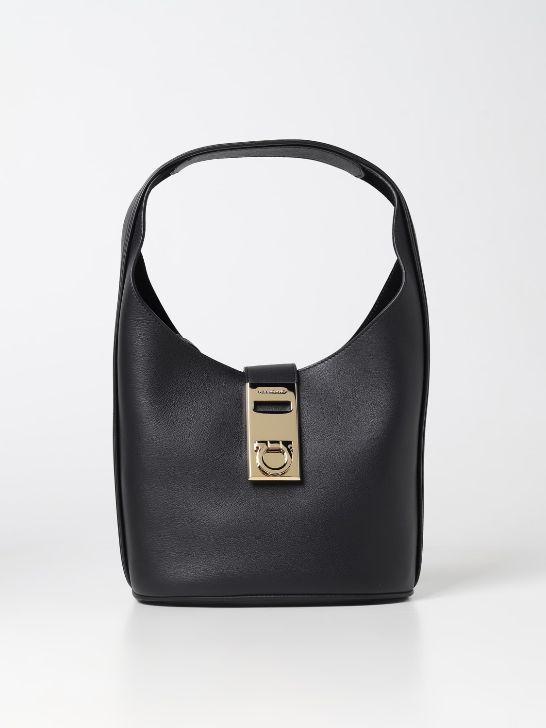 FERRAGAMO bag in micro grained leather Black Ferragamo