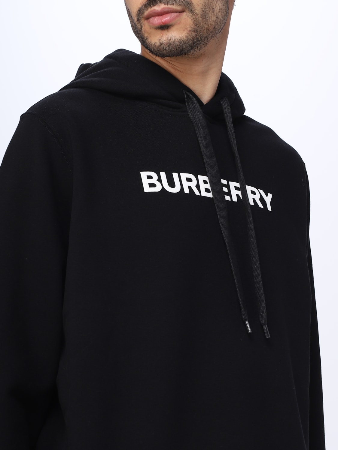 Burberry logo-print hoodie - Black