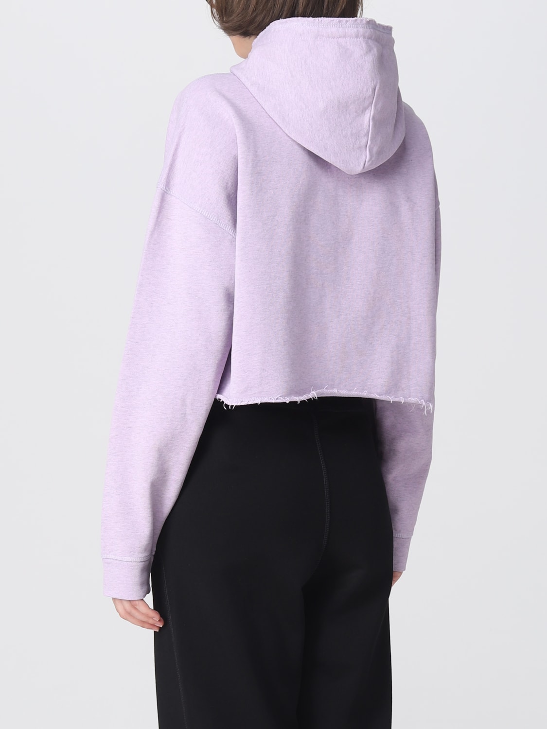 GANNI: sweatshirt in cotton - Lilac  GANNI sweatshirt T3684 online at