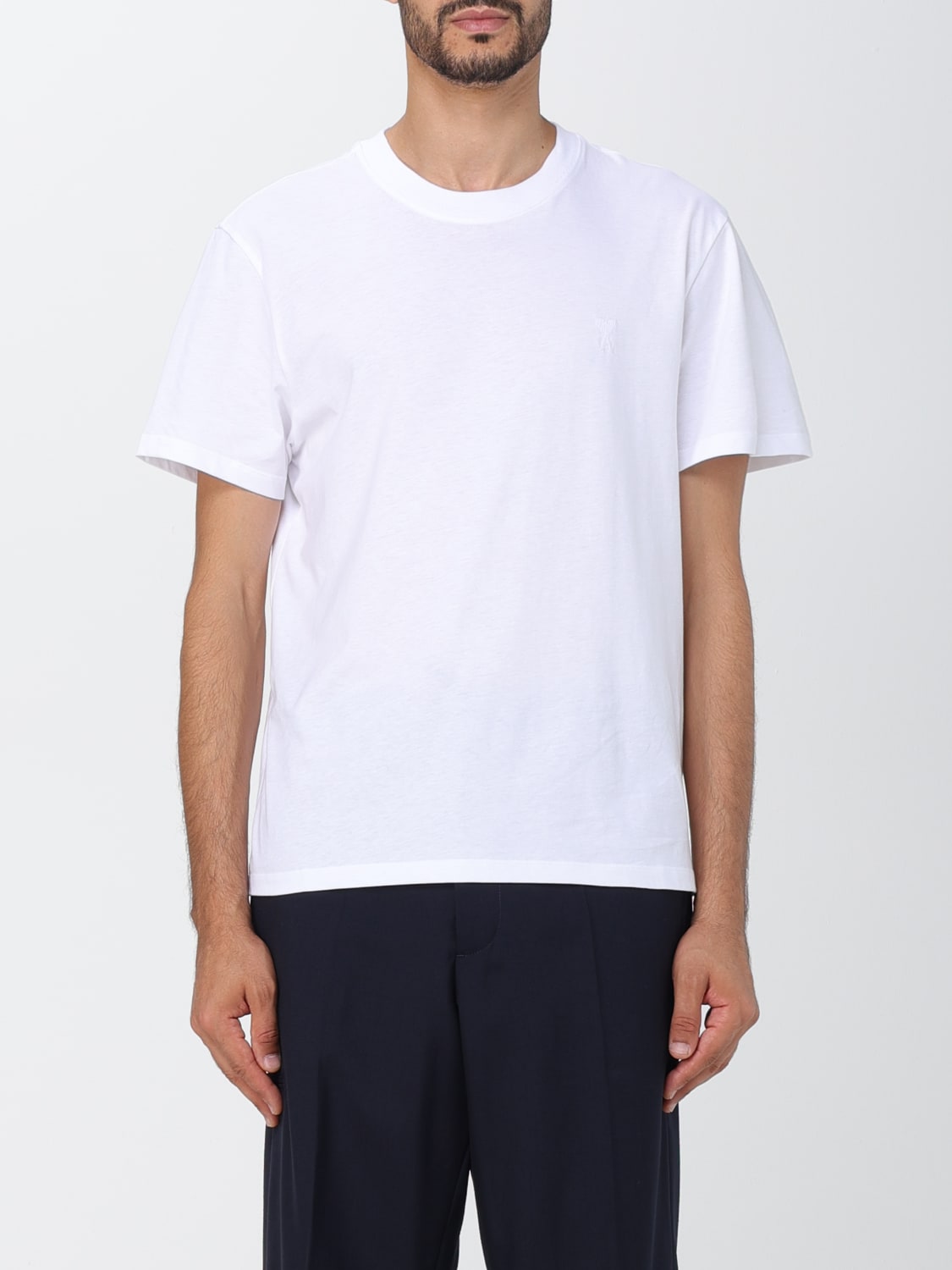 AMI PARIS: T-shirt men - White | AMI PARIS t-shirt UTS003724 online at ...