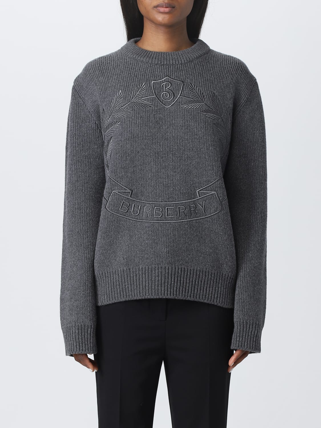 Grey shop burberry jumper