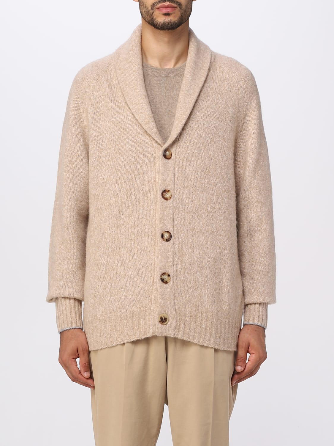 Mens beige outlet cardigan