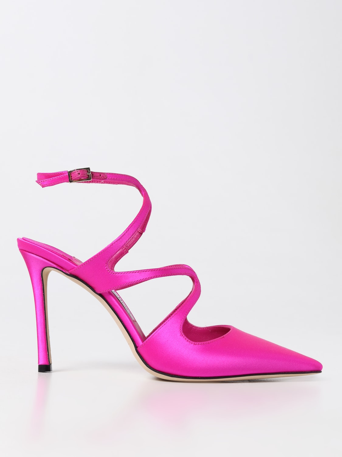 JIMMY CHOO: Azia Pumps in satin - Fuchsia | JIMMY CHOO high heel shoes ...