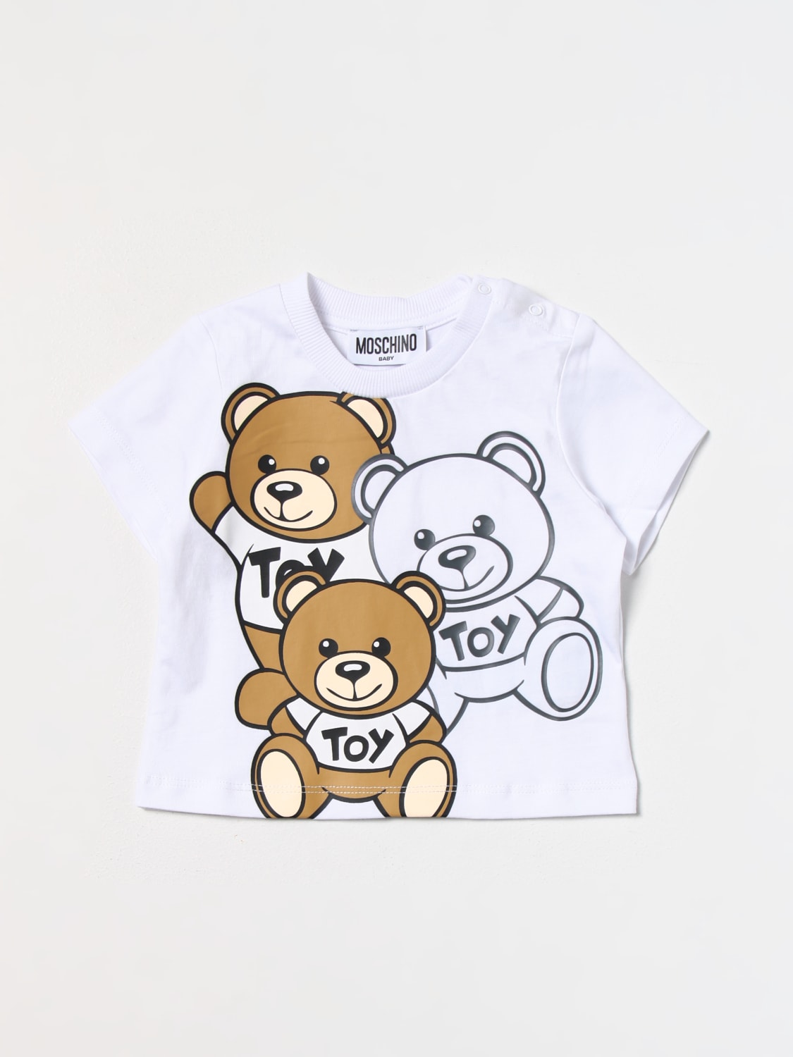 MOSCHINO BABY: t-shirt in cotton - White | MOSCHINO BABY t-shirt