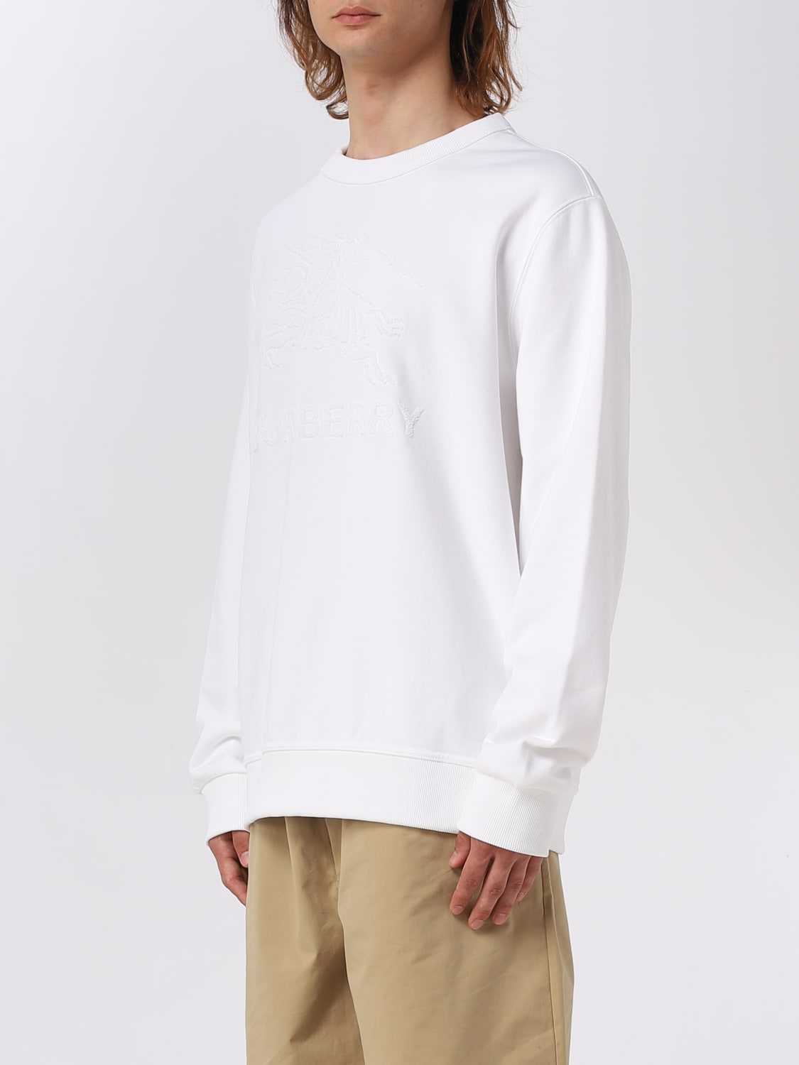 BURBERRY sweatshirt in cotton with Equestrian Knight embroidery