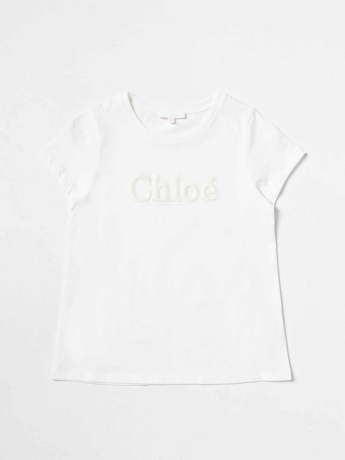 CHLOÉ: Chloé cotton t-shirt - White | CHLOÉ t-shirt C15E35 online