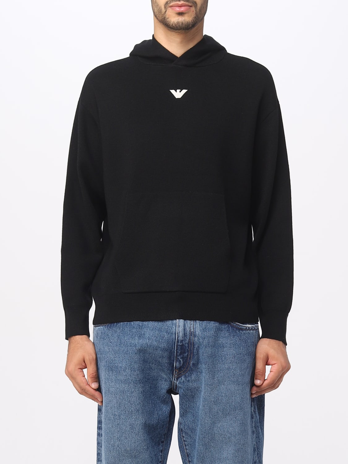 Emporio Armani sweatshirt in wool blend with logo