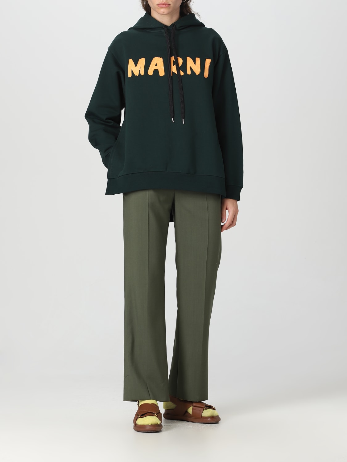 Shop MARNI 2023-24FW Pants (PAMA0441I0UTSG03BHW03, PAMA0441I0UTSG03 BHW03,  PAMA0441I0UTSG03, MARNI PAJAMA PANTS WITH BUNCH OF HEARTS) by CiaoItalia