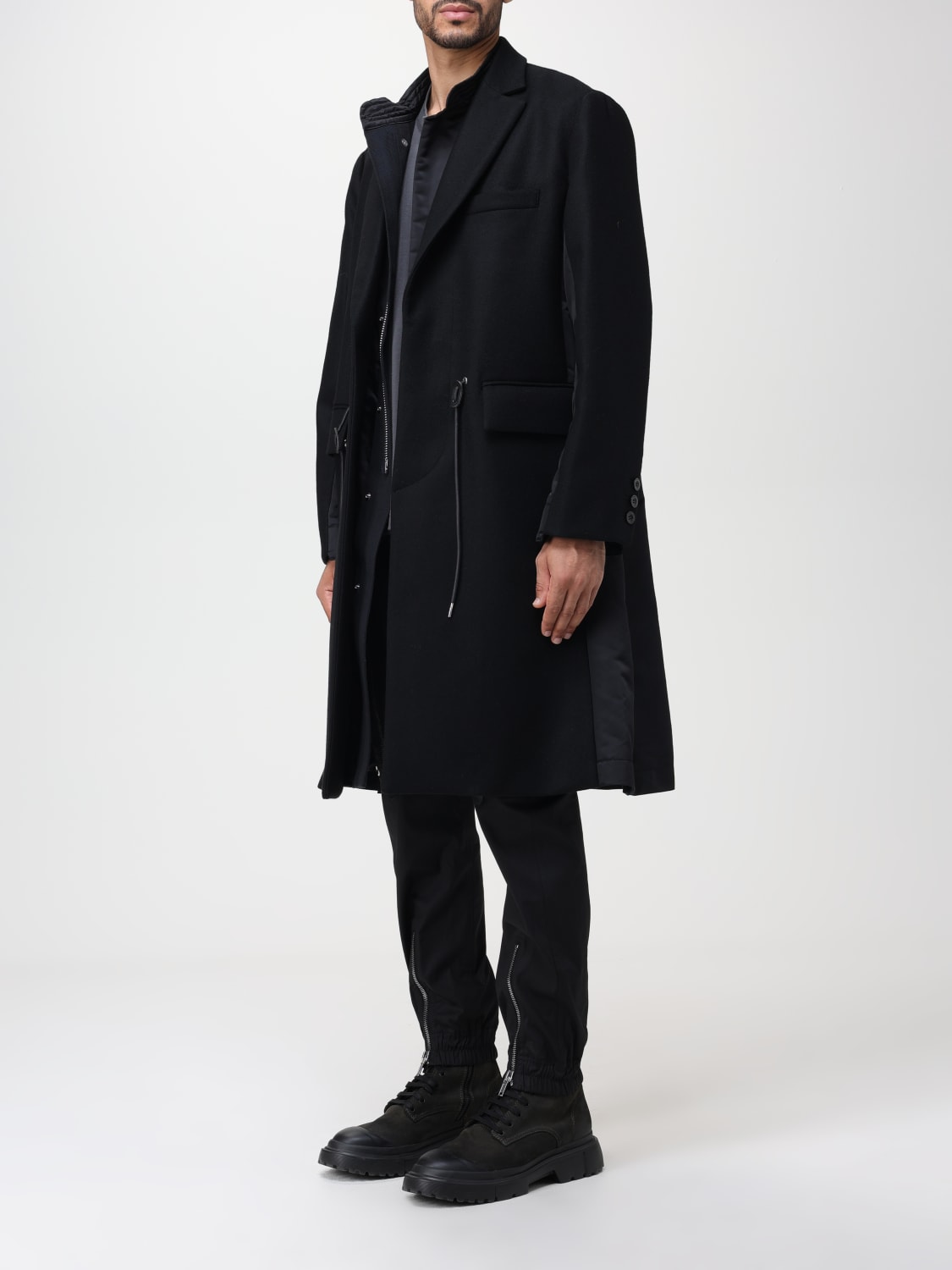 SACAI：コート メンズ - ブラック | GIGLIO.COMオンラインのSacai