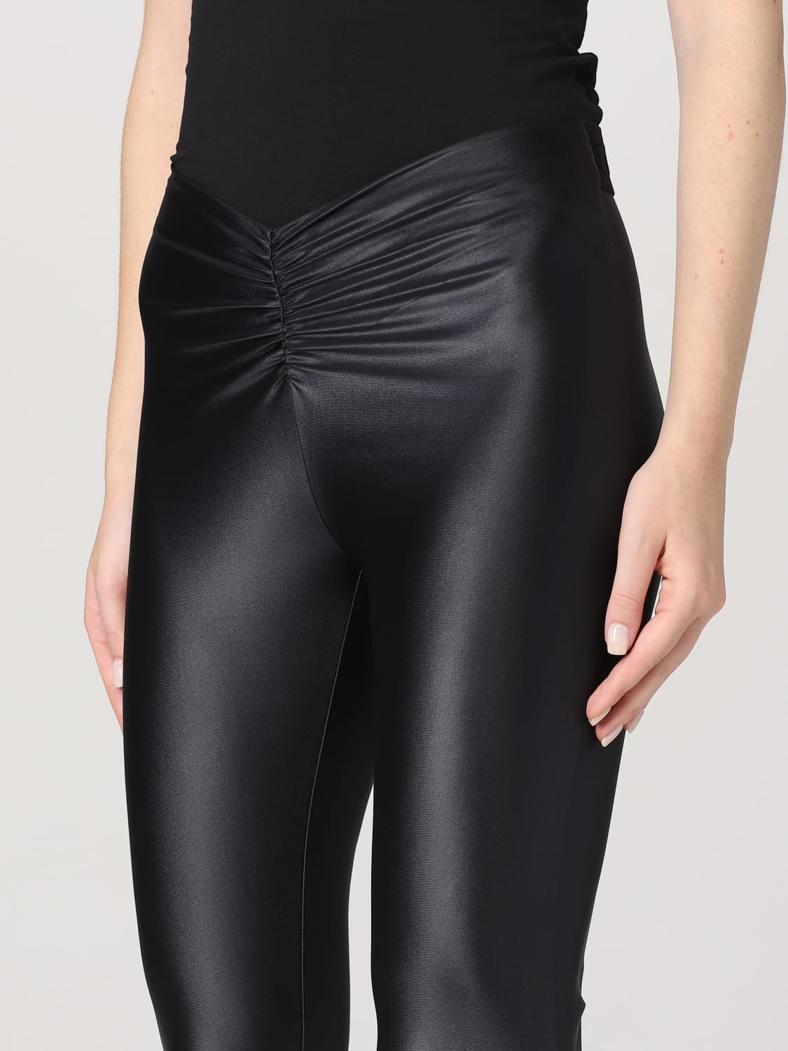 VERSACE JEANS COUTURE: leggings in stretch fabric - Black  VERSACE JEANS  COUTURE pants 75HAC108J0062 online at