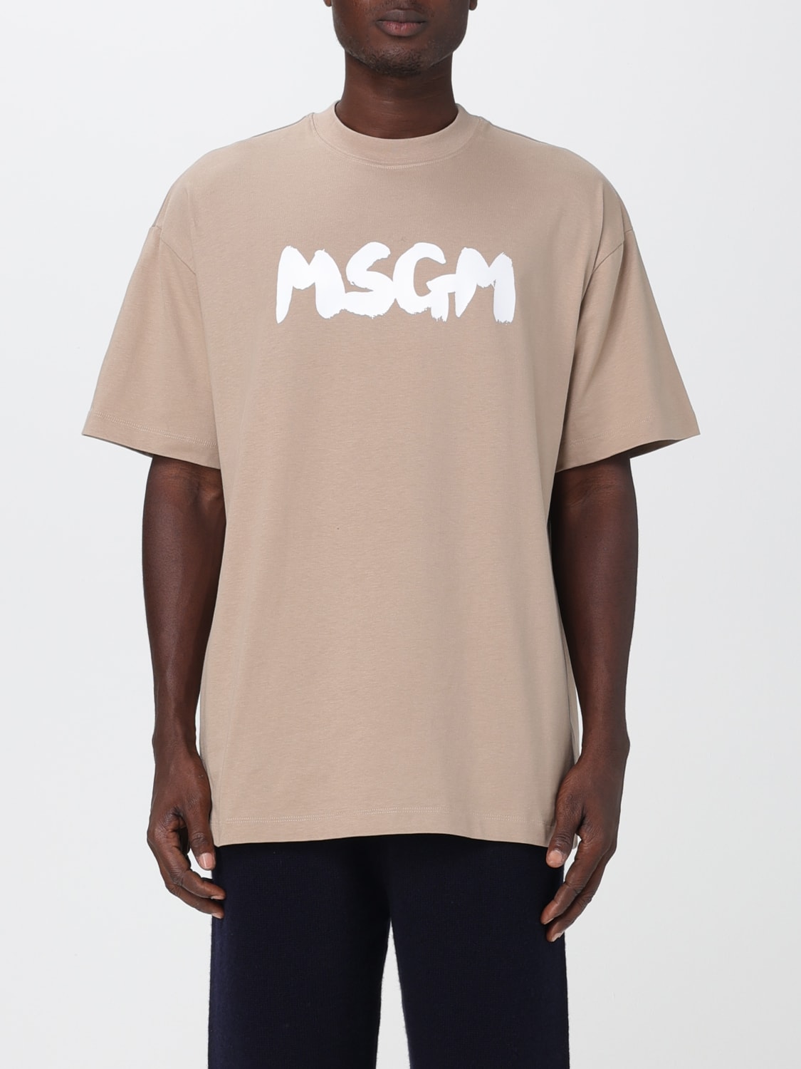 MSGM：Tシャツ メンズ - ナチュラル | GIGLIO.COMオンラインのMSGM T