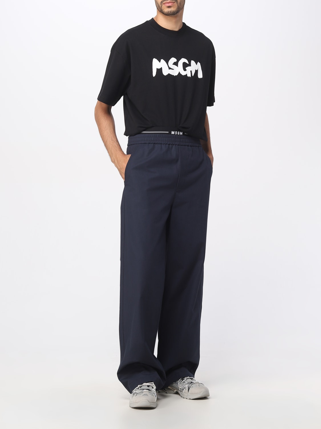 MSGM long length trousers - Grey