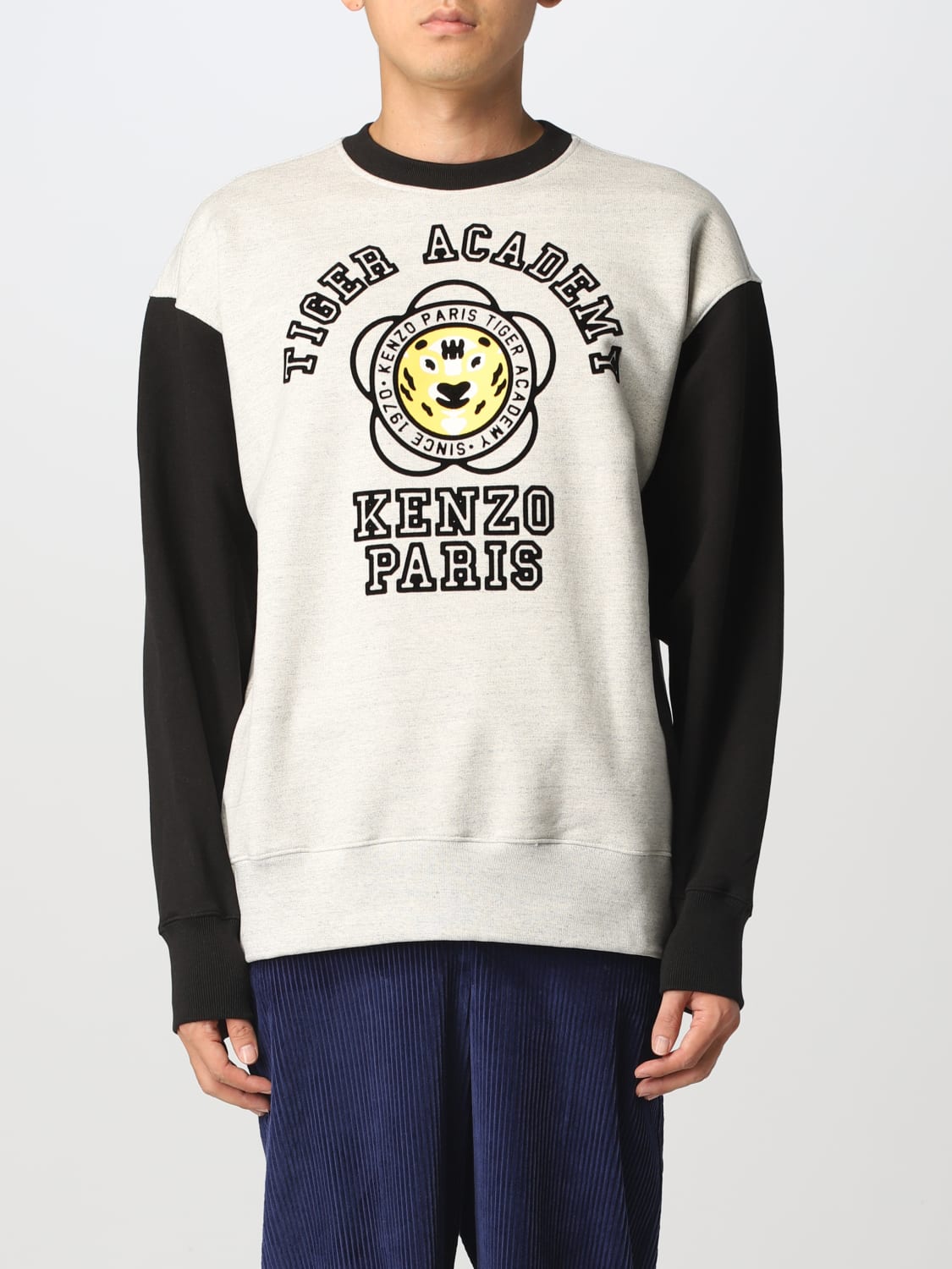 Mens grey shop kenzo sweatshirt