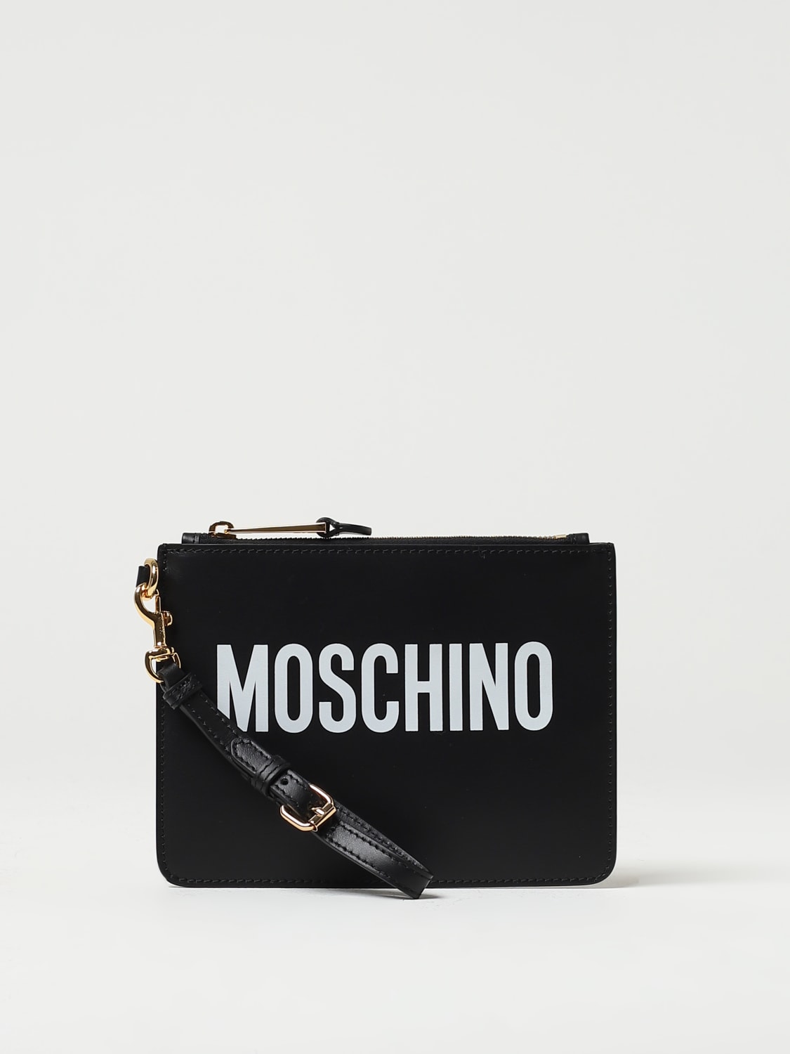 Moschino Moschino Couture-print clutch bag - Black