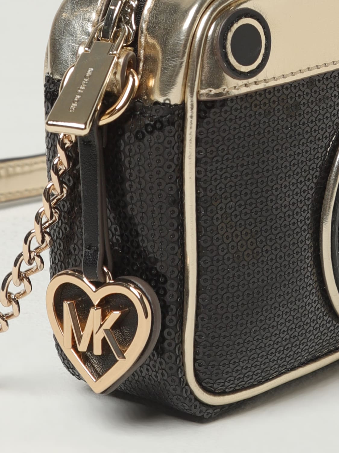 Black and silver michael best sale kors bag