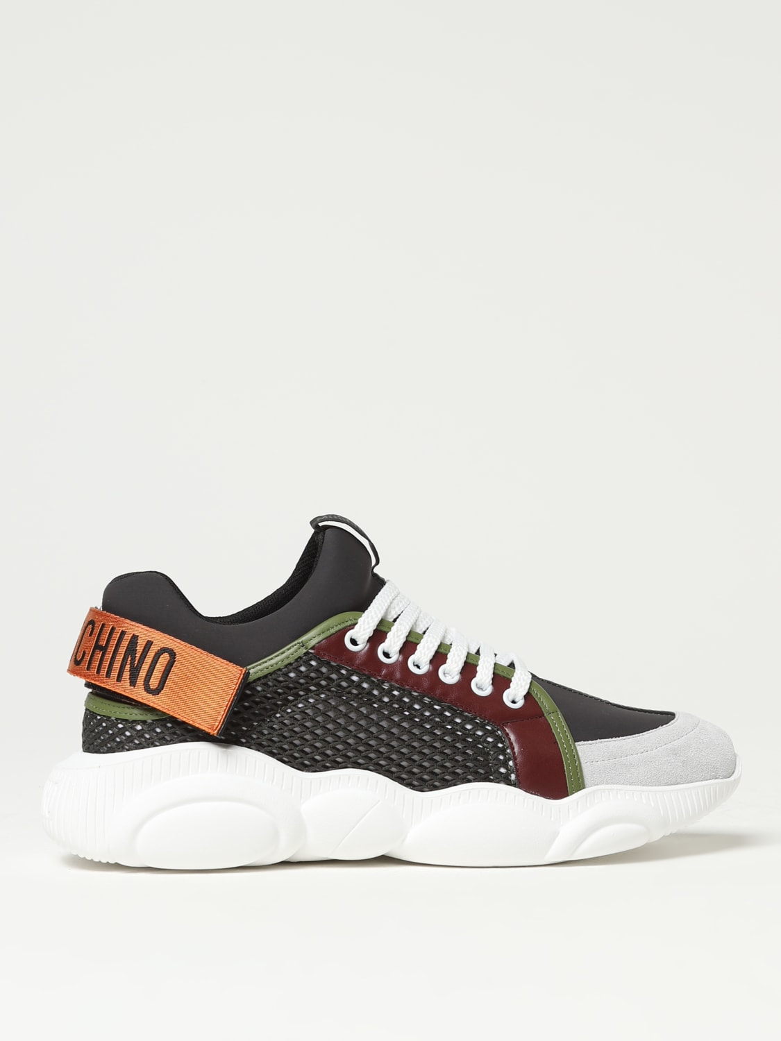 MOSCHINO COUTURE: leather and nylon sneakers - Multicolor