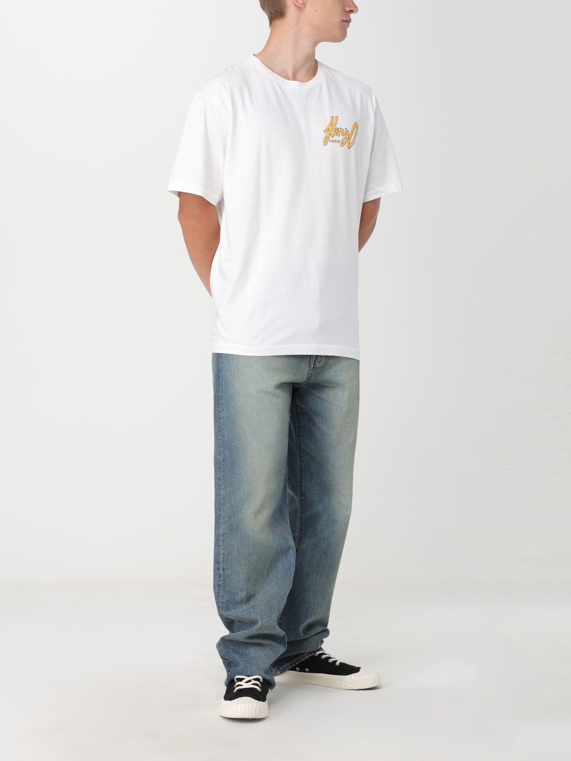 KENZO: cotton t-shirt with Archive print - White | KENZO t-shirt ...