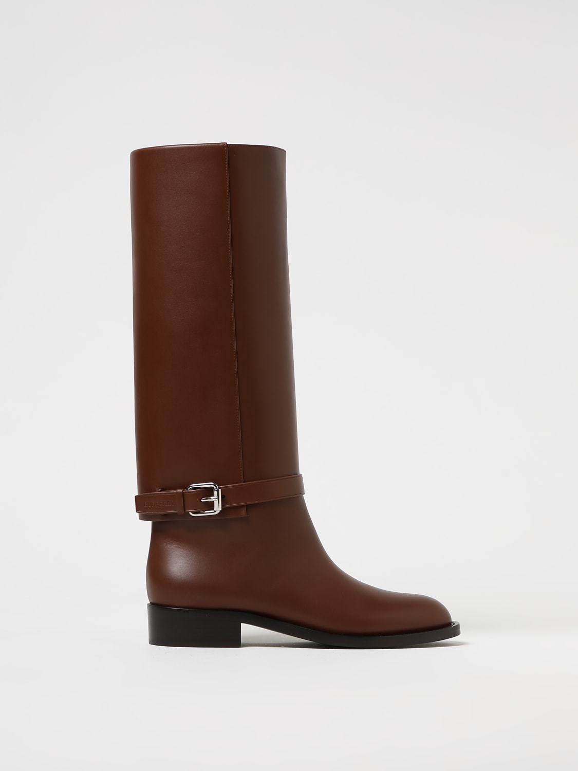 Burberry leather boots with strap