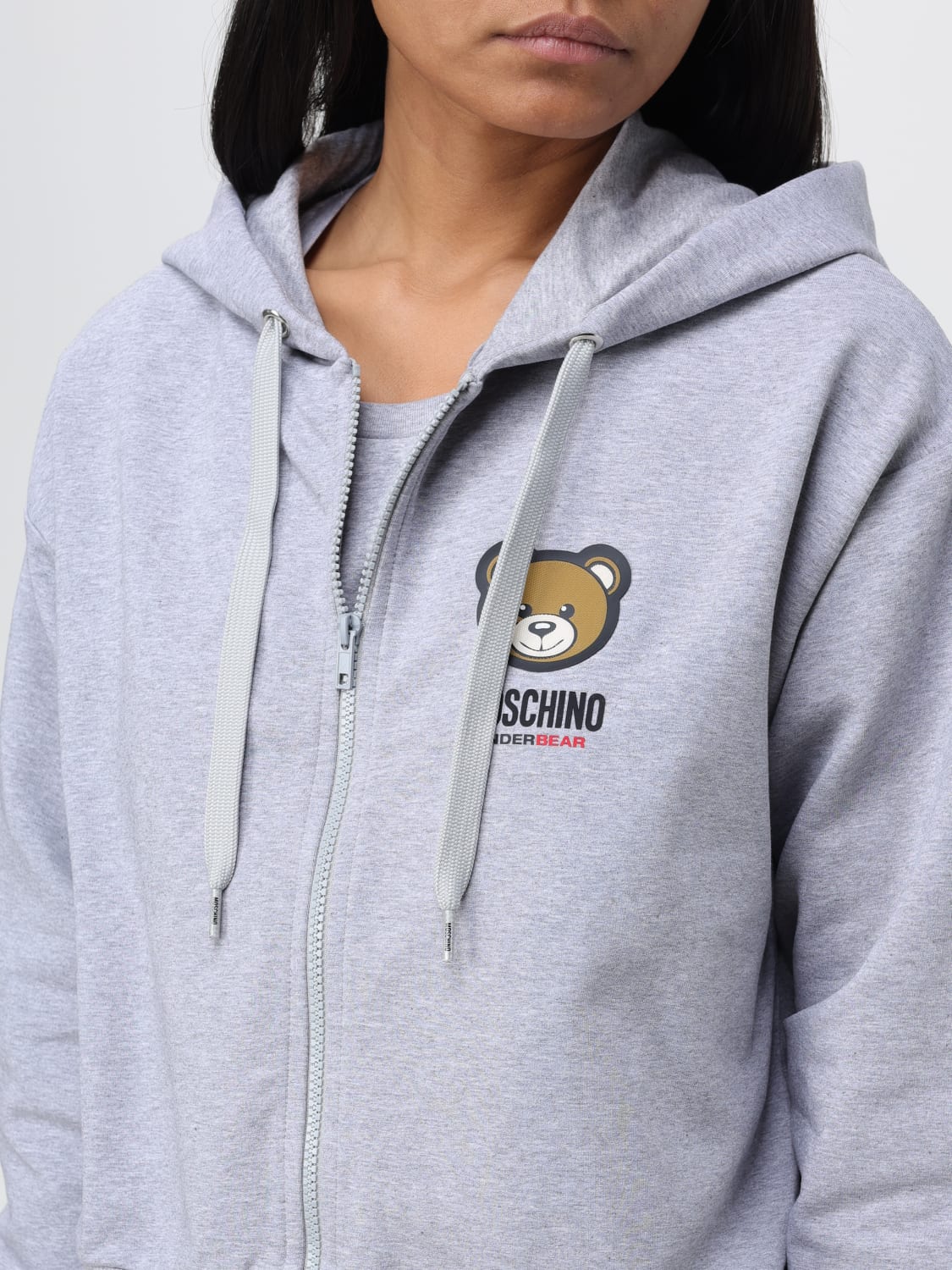 Grey discount moschino hoodie