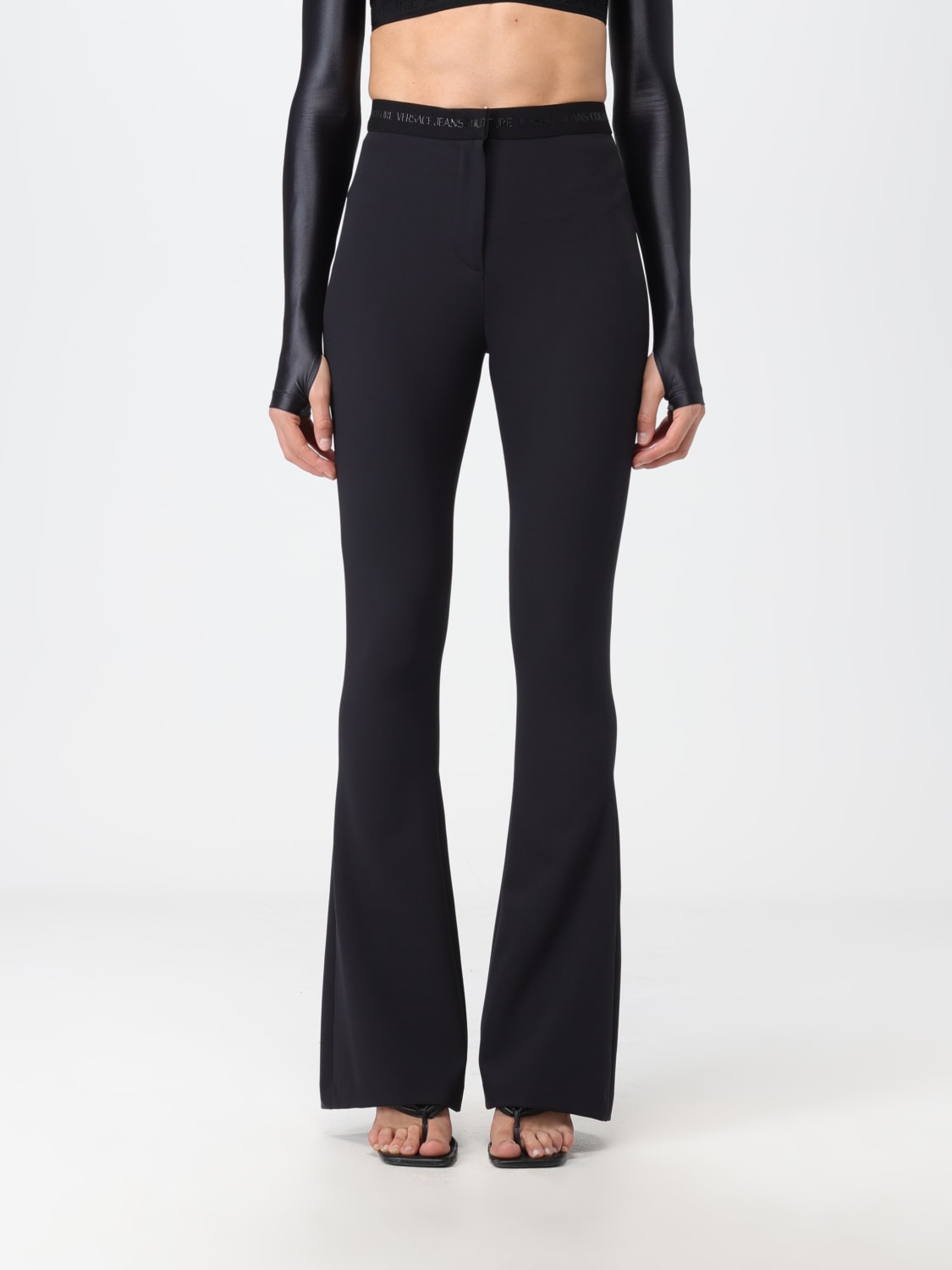 VERSACE JEANS COUTURE: pants in stretch fabric - Black
