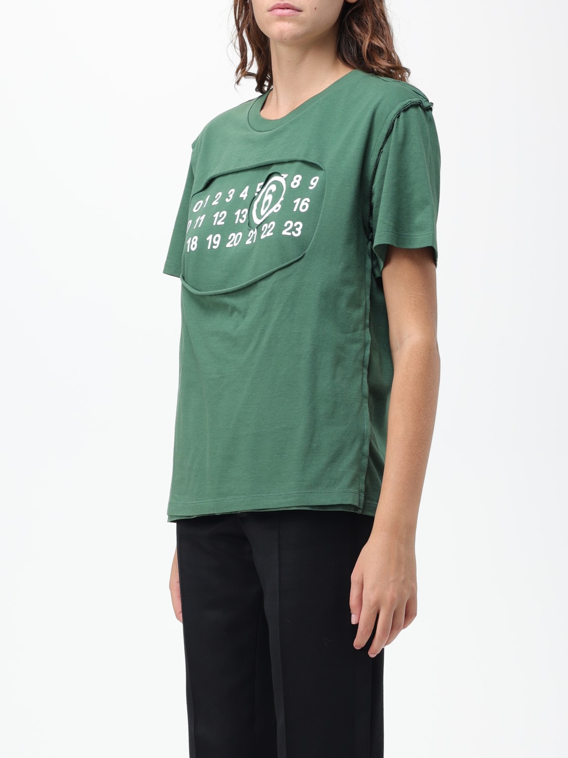 MM6 MAISON MARGIELA：Tシャツ レディース - グリーン | GIGLIO.COM