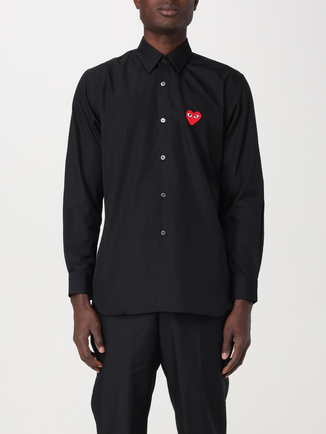 COMME DES GARCONS PLAY：シャツ メンズ - ブラック | GIGLIO.COM