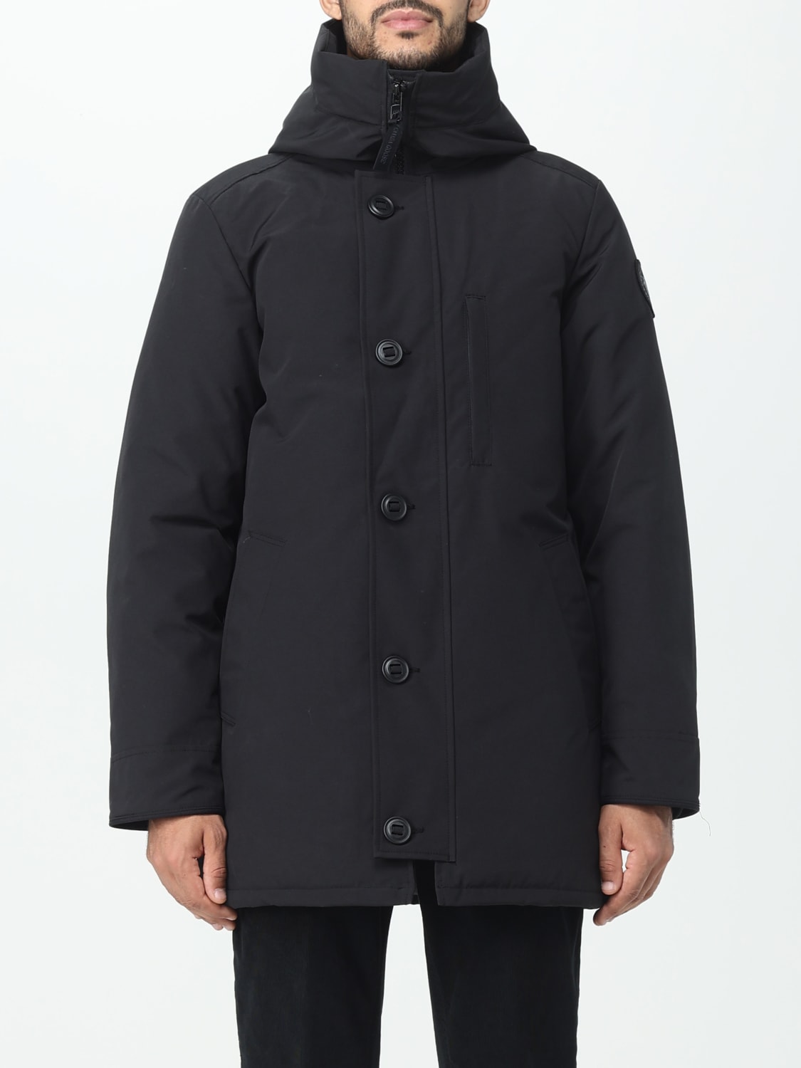 CANADA GOOSE: Coat men - Black | CANADA GOOSE jacket 2053MB online at ...