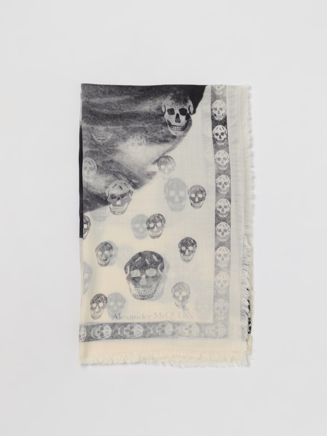 Alexander Mcqueen Off White Skull Scarf Ssense Canada