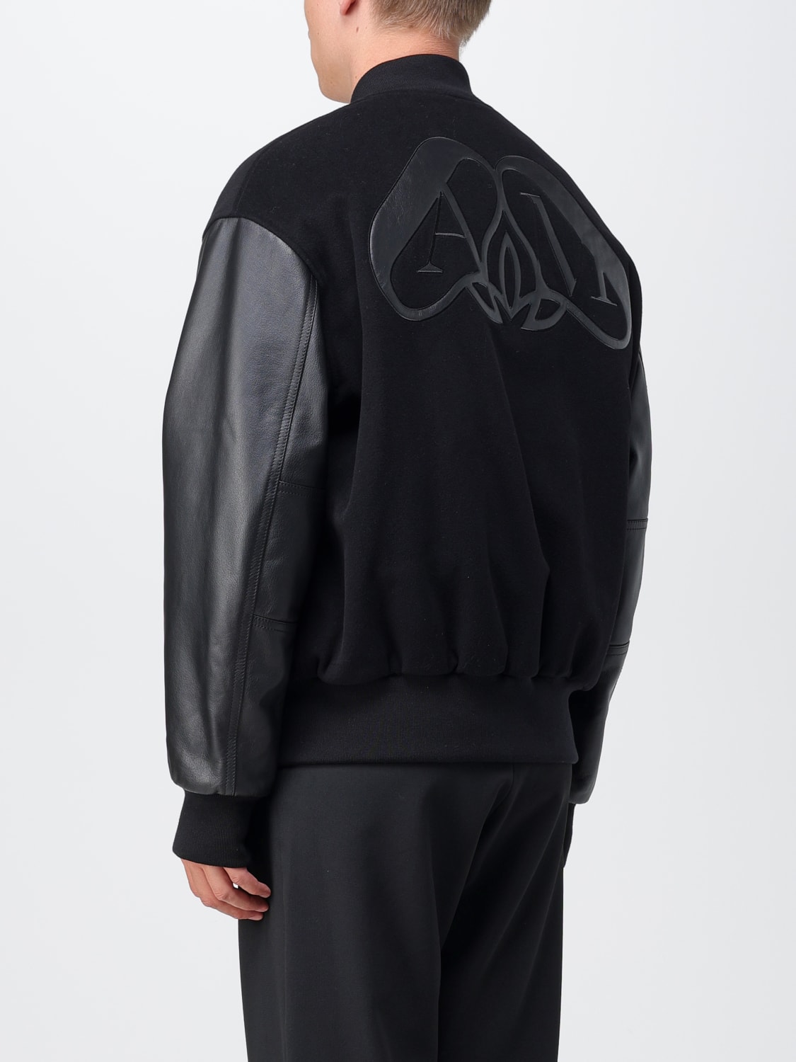 Alexander McQueen bomber jacket with maxi AM logo