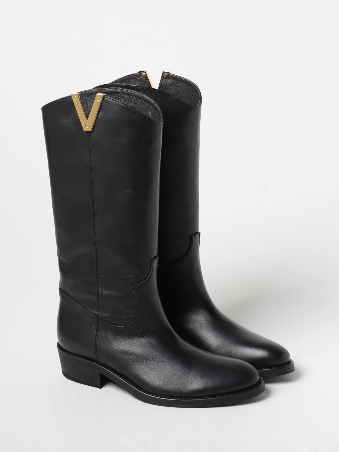 VIA ROMA 15 Flat ankle boots woman Black VIA ROMA 15 boots