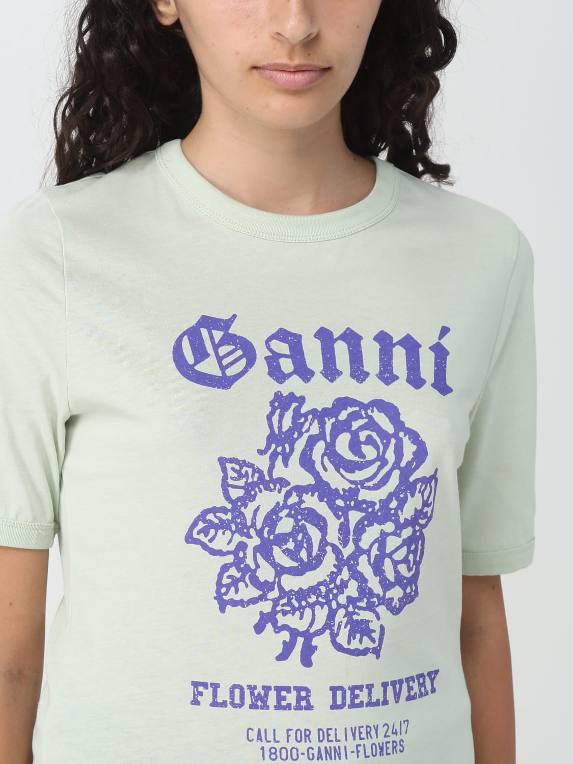 GANNI：Tシャツ レディース - ホワイト | GIGLIO.COMオンラインのGanni