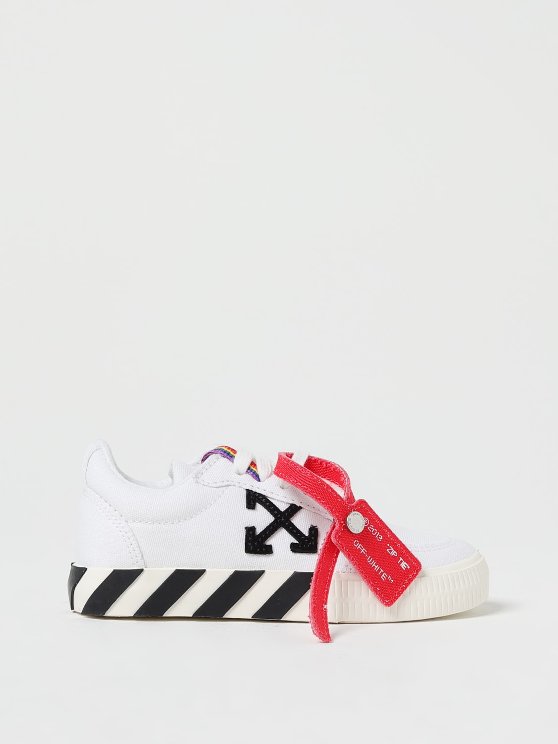 OFF-WHITE: Vulcanized sneakers in canvas - White  OFF-WHITE sneakers  OBIA003C99FAB001 online at