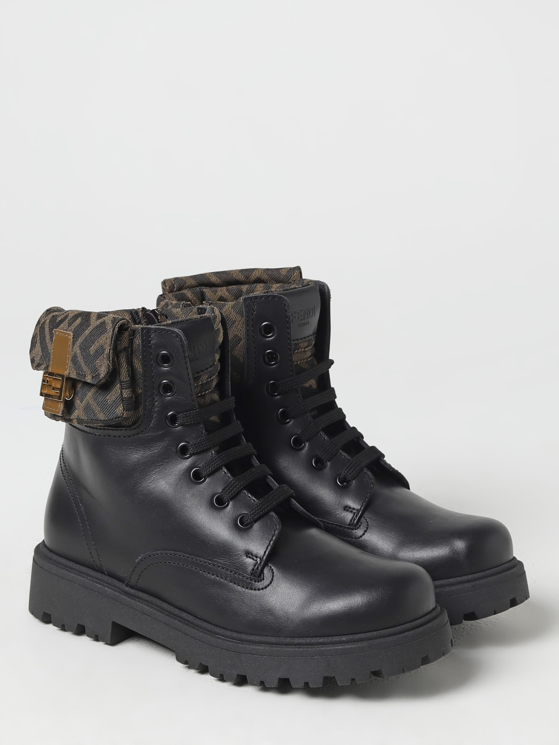 Fendi lace clearance up boots