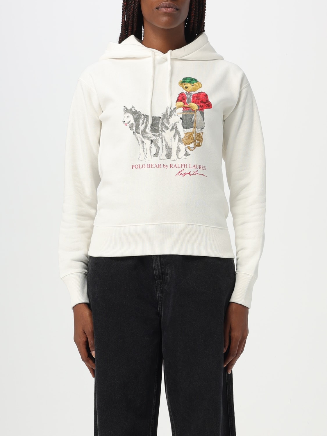 White polo hoodie women's sale