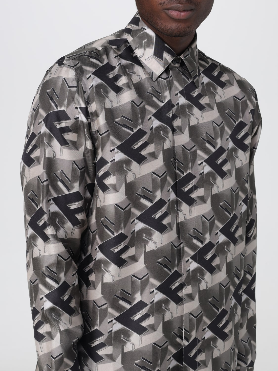 FENDI: silk shirt - Multicolor  Fendi shirt FS1038APQ9 online at