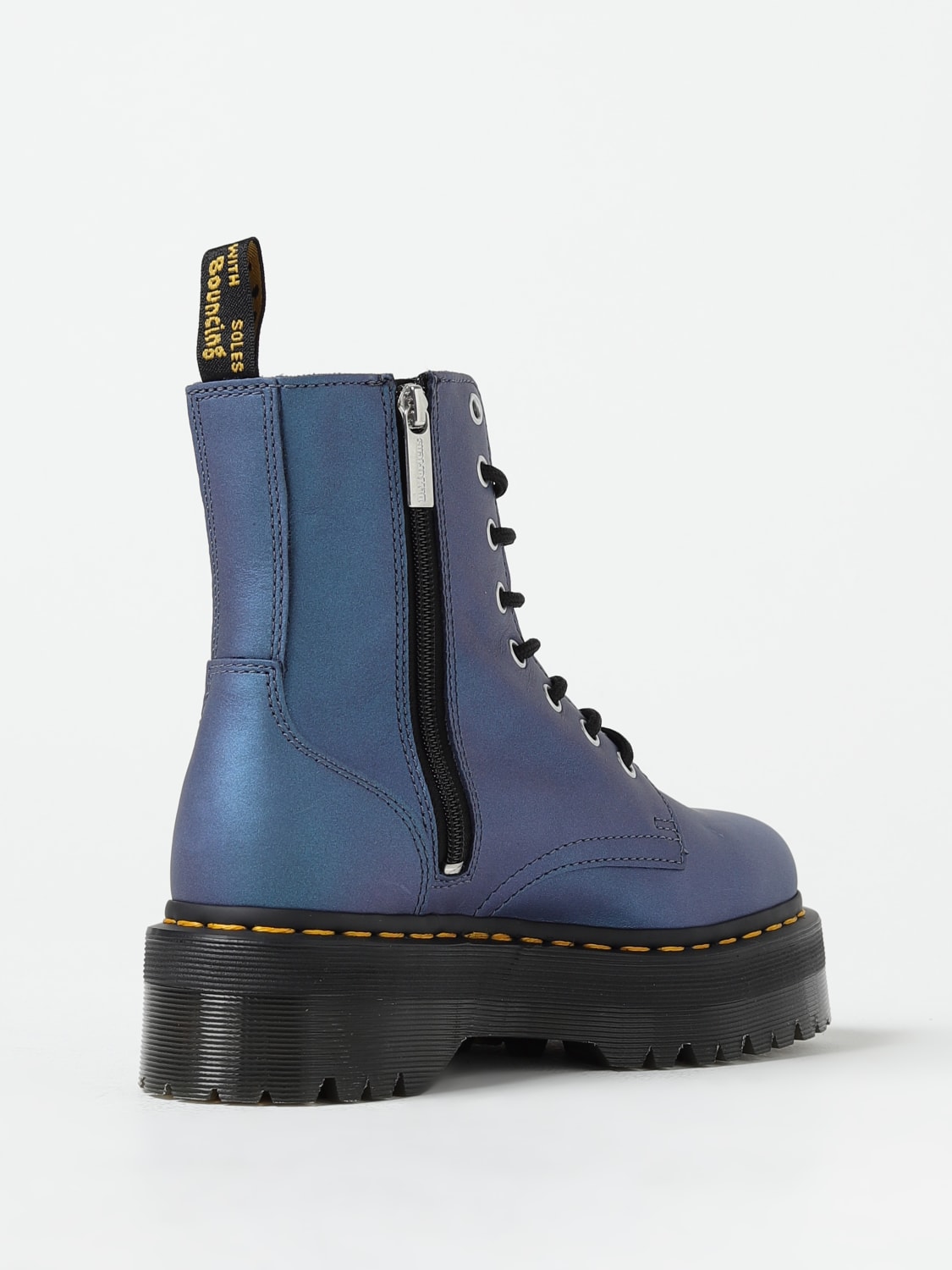 DR. MARTENS：フラットショートブーツ レディース - ブルー | GIGLIO