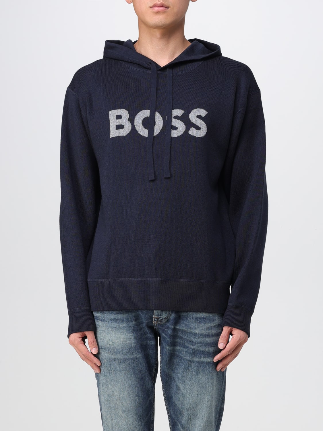 Boss discount hoodie navy