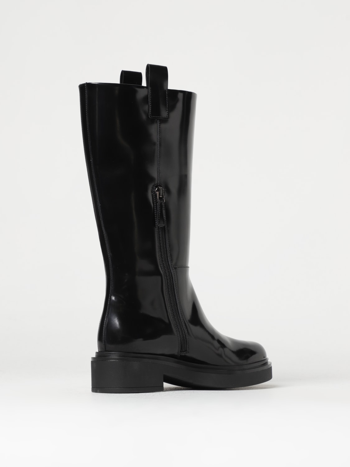 EMPORIO ARMANI patent leather boots Black EMPORIO ARMANI