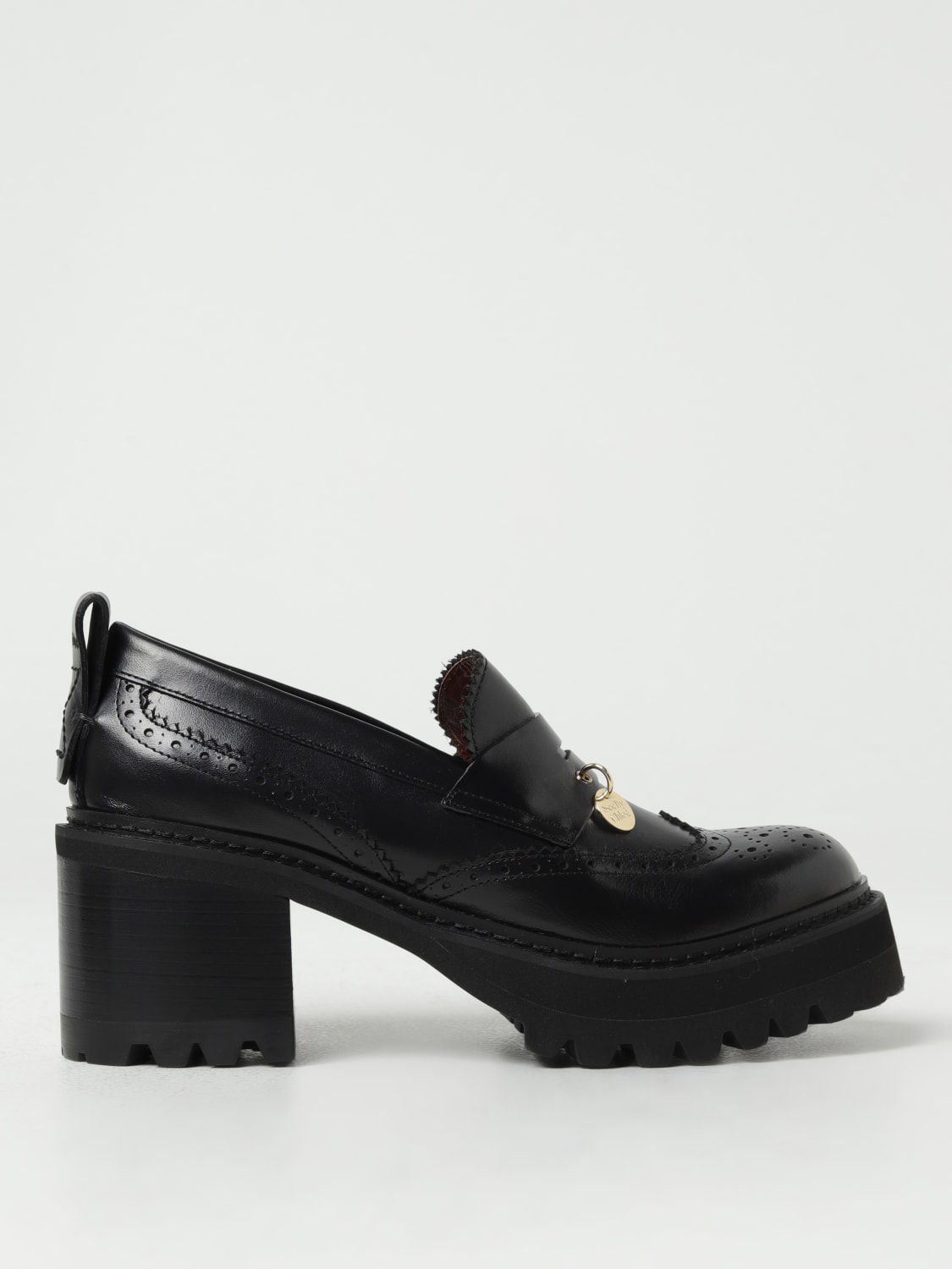 SEE BY CHLOÉ: See By Chloé New Gaucho mocassins in leather with brogue ...