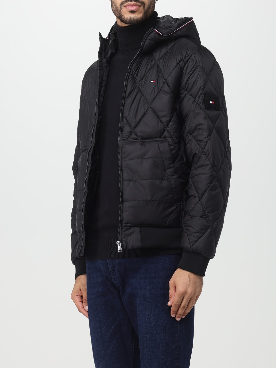 Mens black outlet tommy hilfiger jacket