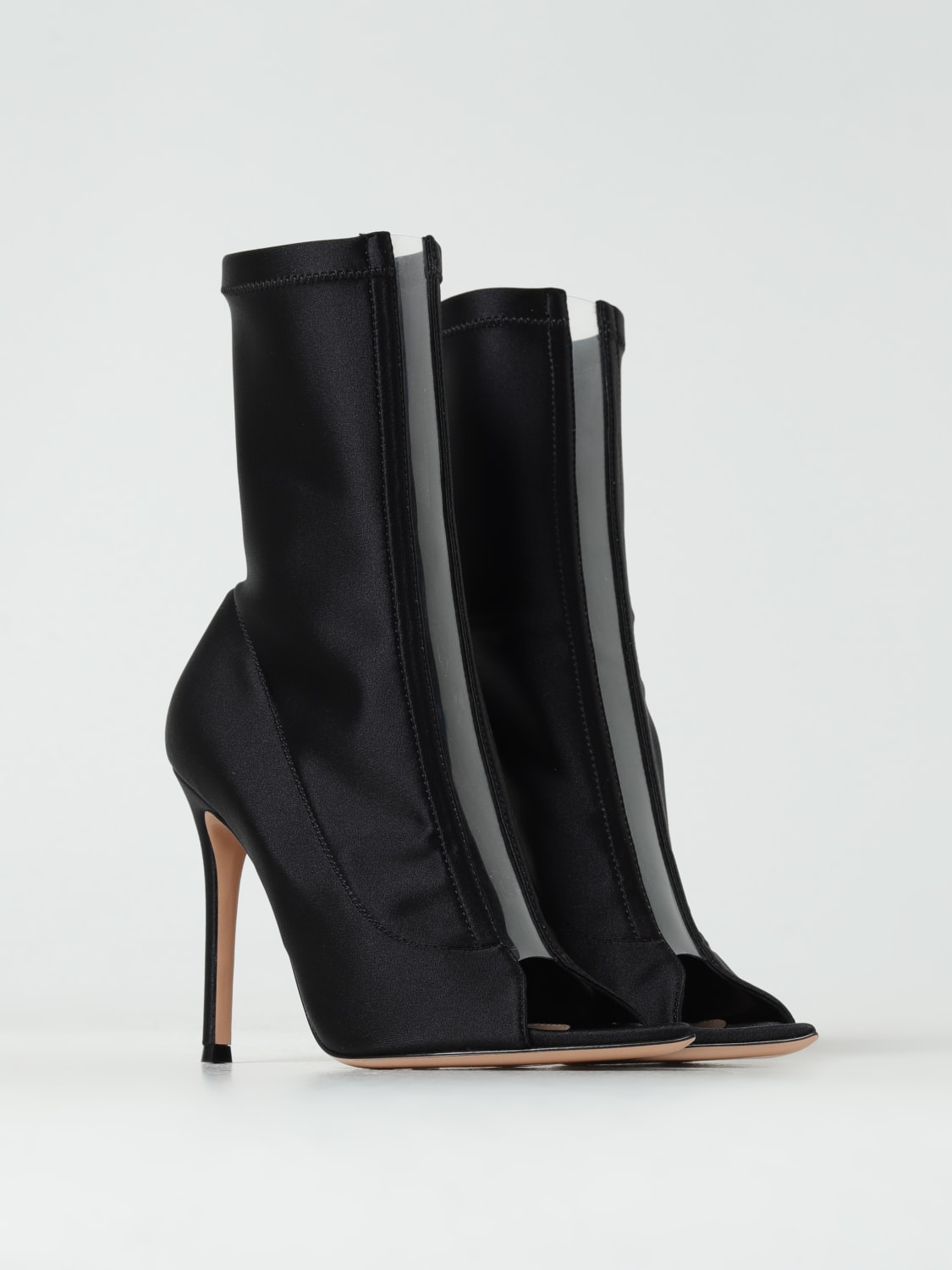 GIANVITO ROSSI：フラットショートブーツ レディース - ブラック ...